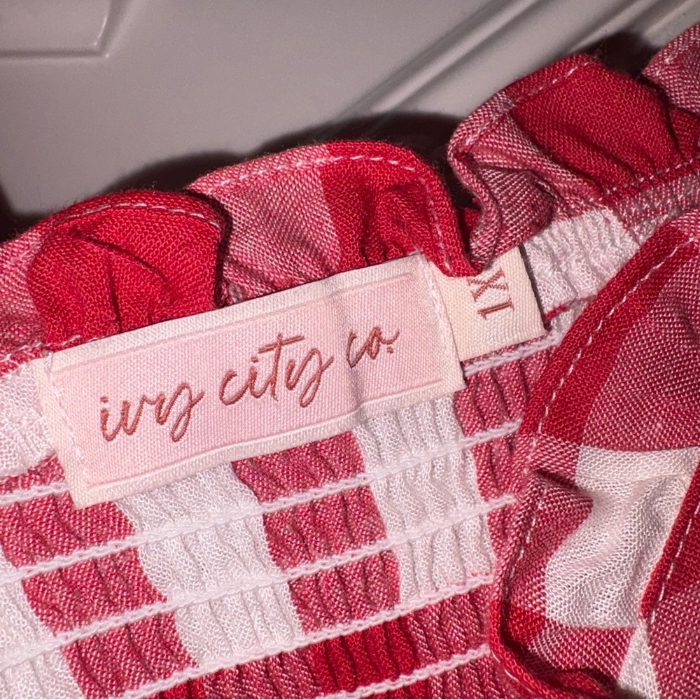 Ivy City Co Red and White Checkered Picnic Maxi Dress - Picture 2 of 11
